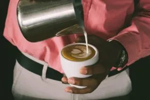 pouring coffee flower